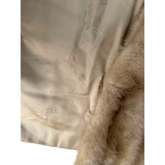 Vintage Mink Fur Stole wrap - Jack F. Morgan Chicago – Elegant Champagne Beige - Picture 10 of 12